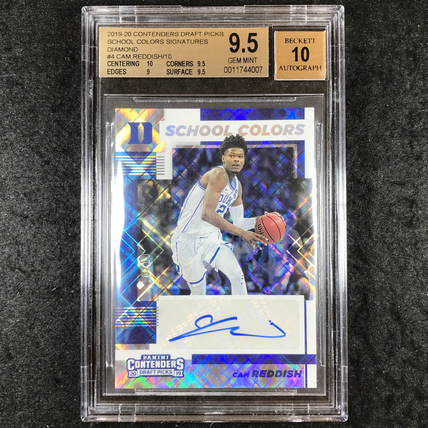 2019 Contenders Draft Picks CAM REDDISH School Auto 10/10 #4 BGS 9.5/10 (007)