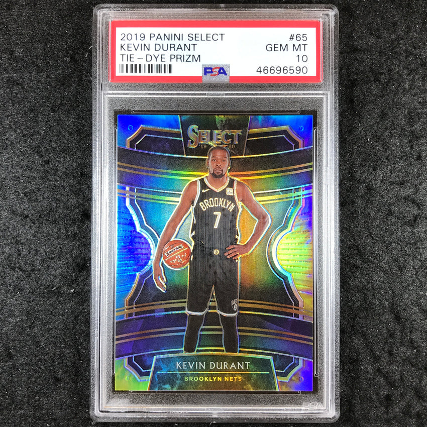 2019 Panini Select KEVIN DURANT Tie-Dye 18/25 #65 PSA 10 (590)