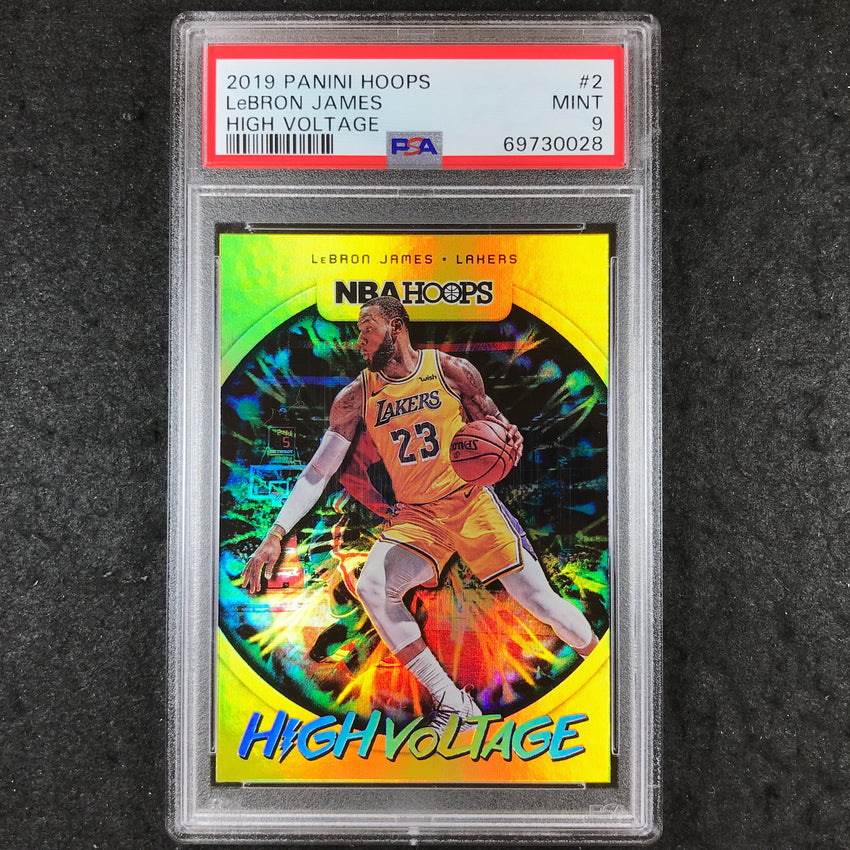 2019 Hoops LEBRON JAMES High Voltage #2 PSA 9 (028)