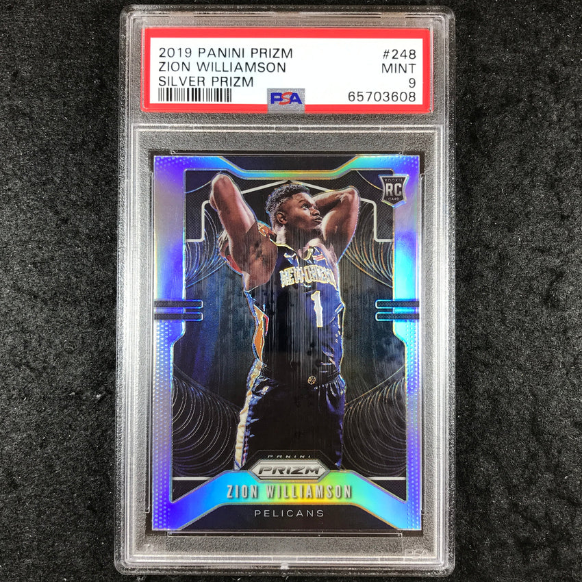 2019 Prizm ZION WILLIAMSON Rookie Silver #248 PSA 9 (608)