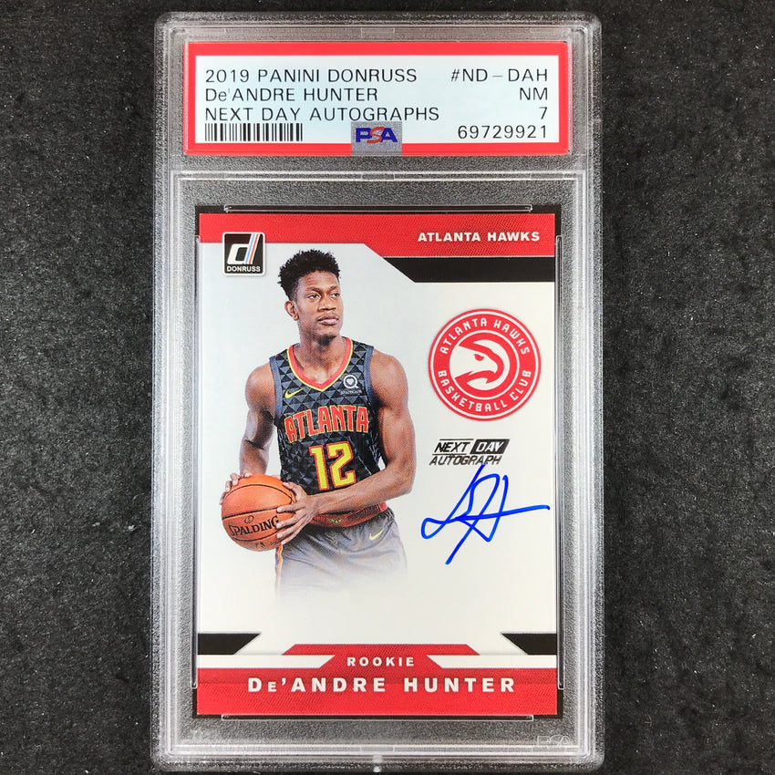 2019 Donruss DE'ANDRE HUNTER Rookie Next day Autographs #ND-DAH PSA 7 (921)