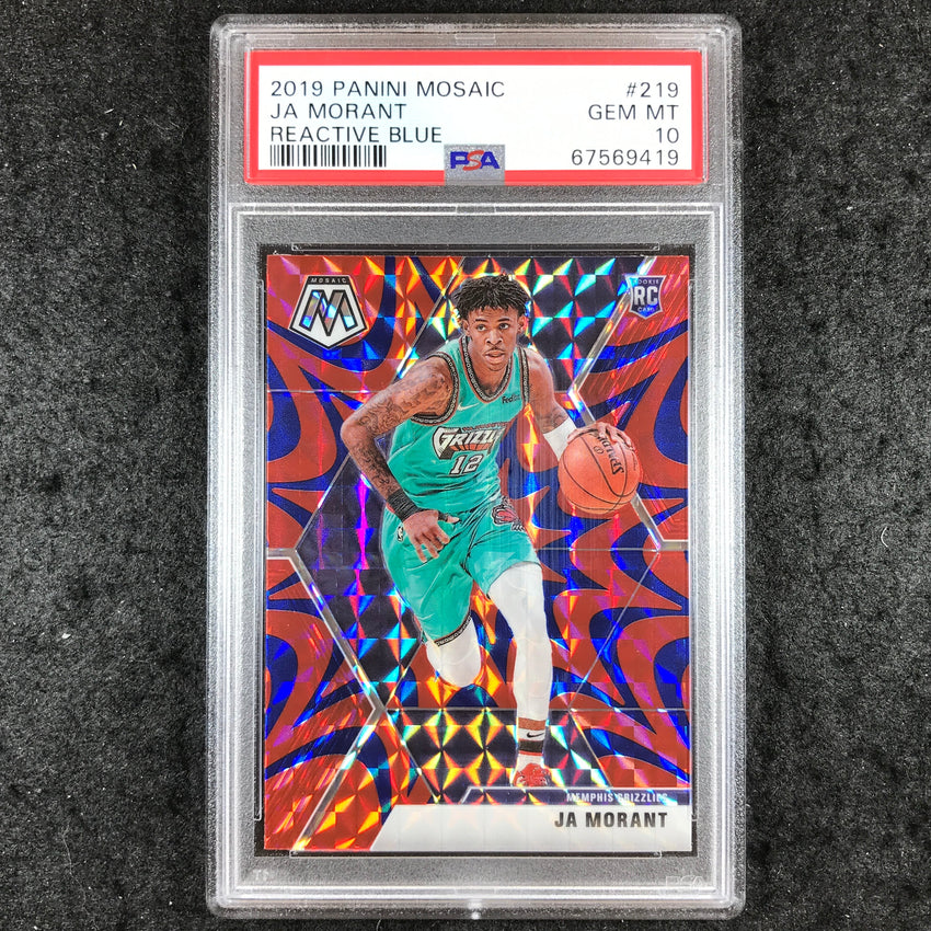 2019 Mosaic JA MORANT Rookie Reactive Blue #219 PSA 10 (419)