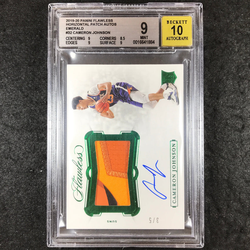 2019 Flawless CAMERON JOHNSON Rookie Patch Autographs 3/5 #32 BGS 9/10 (884)