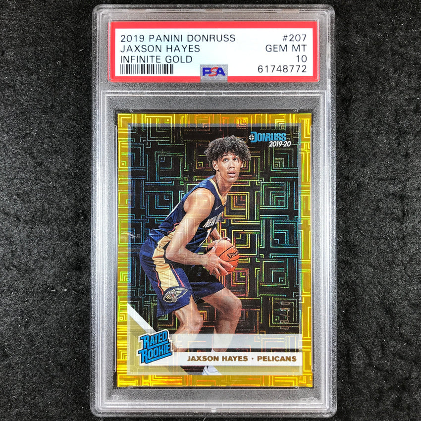 2019 Donruss JAXSON HAYES Rated Rookie Infinite Gold 8/10 #207 PSA 10 (772)