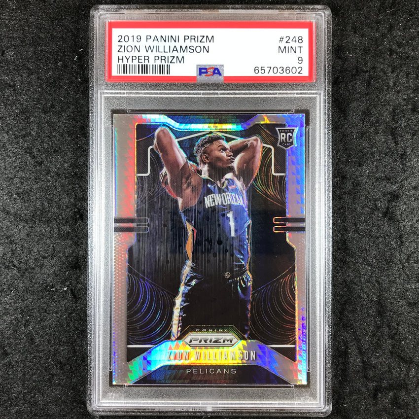2019 Prizm ZION WILLIAMSON Rookie Hyper #248 PSA 9 (602)