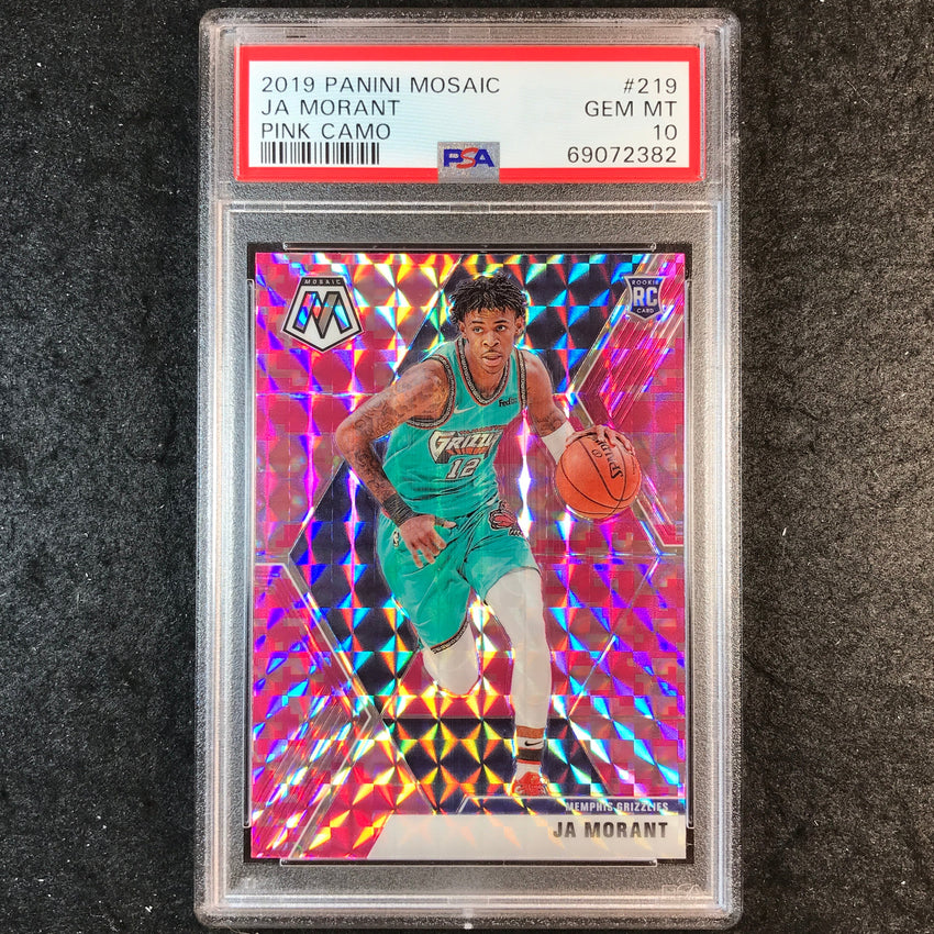 2019 Mosaic JA MORANT Rookie Pink Camo #219 PSA 10 (382)