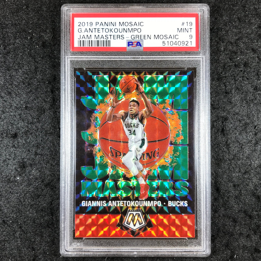 2019 Mosaic GIANNIS ANTETOKOUNMPO Jam Masters Green Mosaic #19 PSA 9 (921)