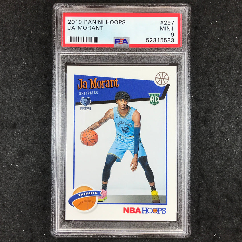 2019 Panini Hoops JA MORANT Rookie Base #297 PSA 9 (583)