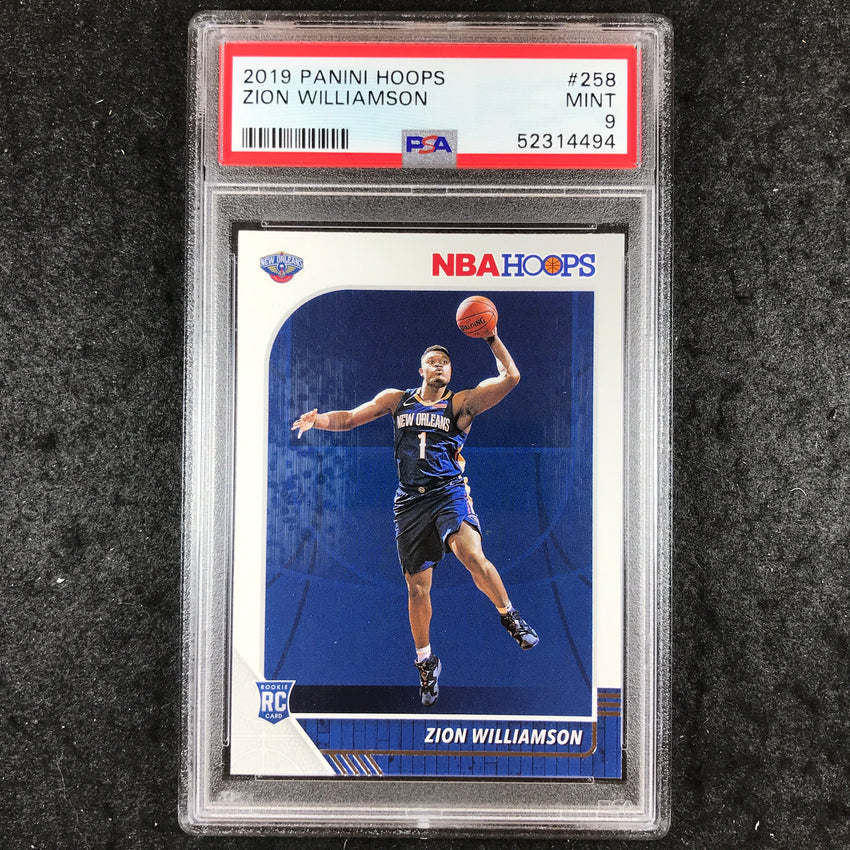 2019 Hoops ZION WILLIAMSON Rookie Base #258 PSA 9 (494)