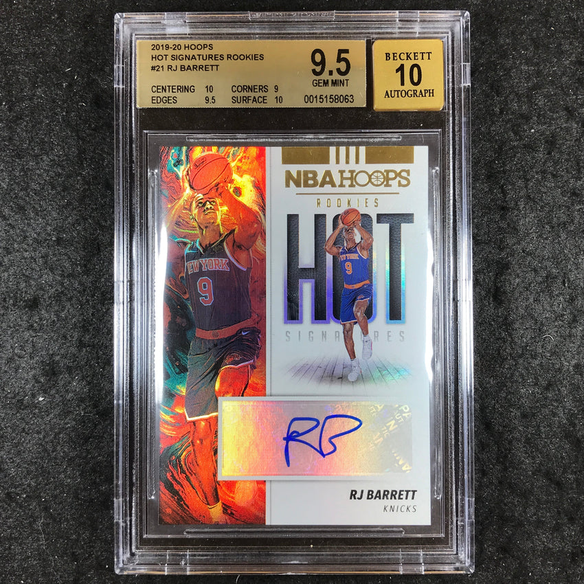 2019 Hoops RJ BARRETT Hot Signatures Rookies Auto #21 BGS 9.5/10 (063)