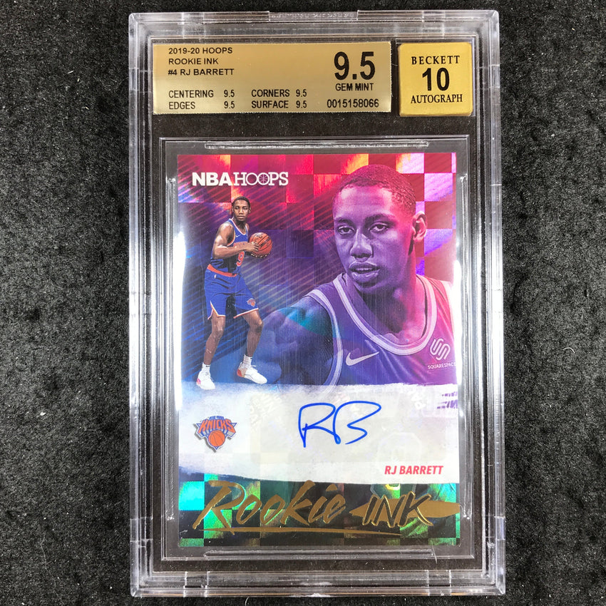 2019 Hoops RJ BARRETT Rookie Ink Auto #4 BGS 9.5/10 (066)