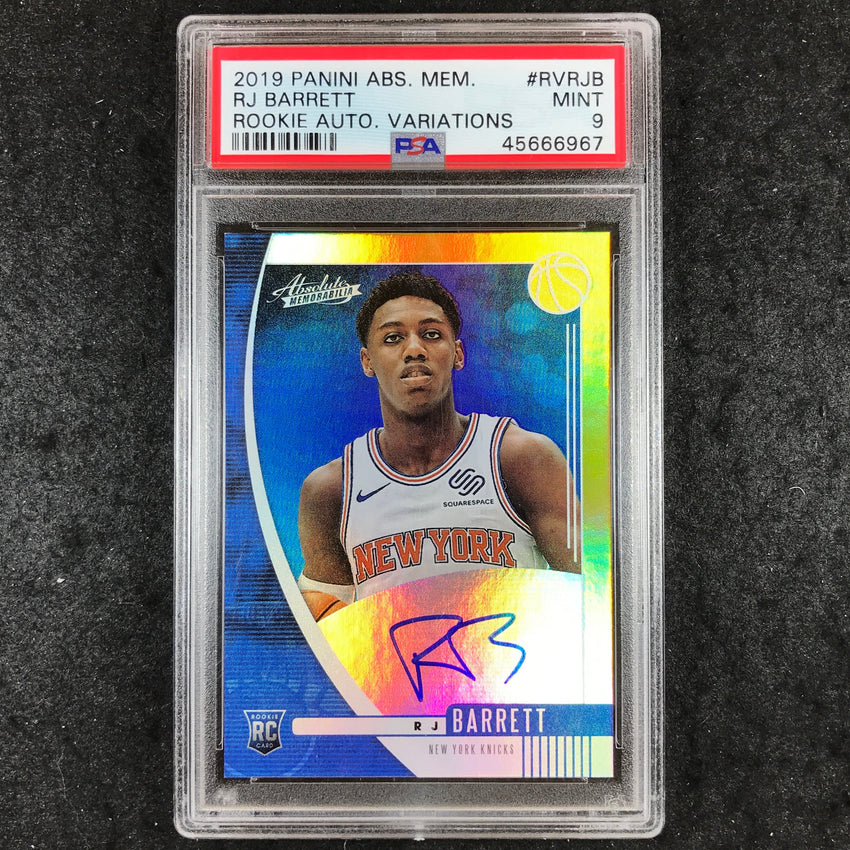 2019 Panini Absolute Memorabilia RJ BARRETT Rookie Var Auto #RVRJB PSA 9 (967)