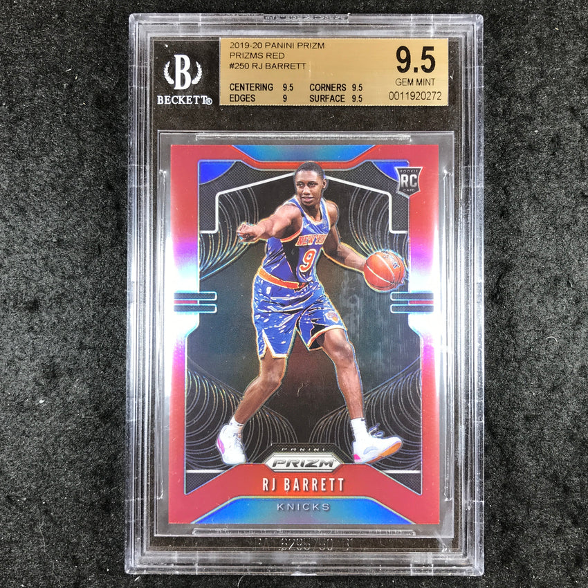 2019 Panini Prizm RJ BARRETT Rookie Red 50/299 #250 BGS 9.5 (272)