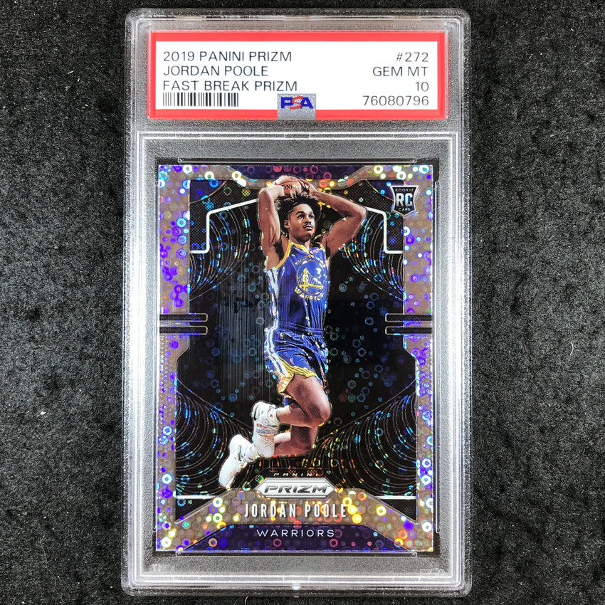 2019 Prizm JORDAN POOLE Rookie Fast Break #272 PSA 10 (796)