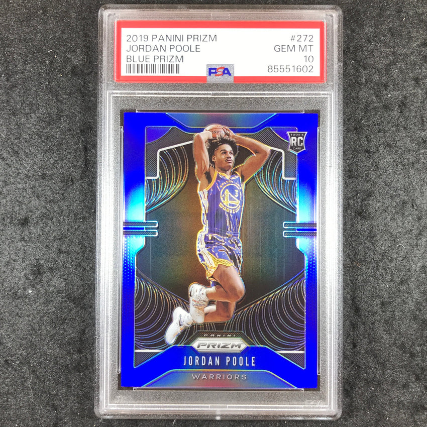 2019 Prizm JORDAN POOLE Rookie Blue 119/199 #272 PSA 10 (602)
