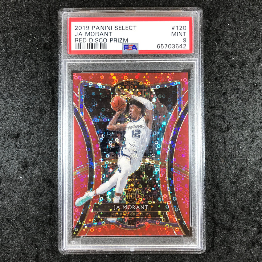 2019 Panini Select JA MORANT Rookie Red Disco Prizm 35/49 #120 PSA 9 (642)