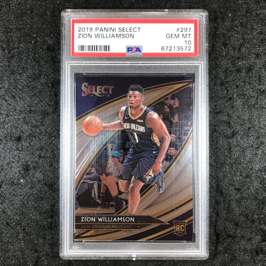 2019 Select ZION WILLIAMSON Rookie Courtside Base #297 PSA 10 (572)