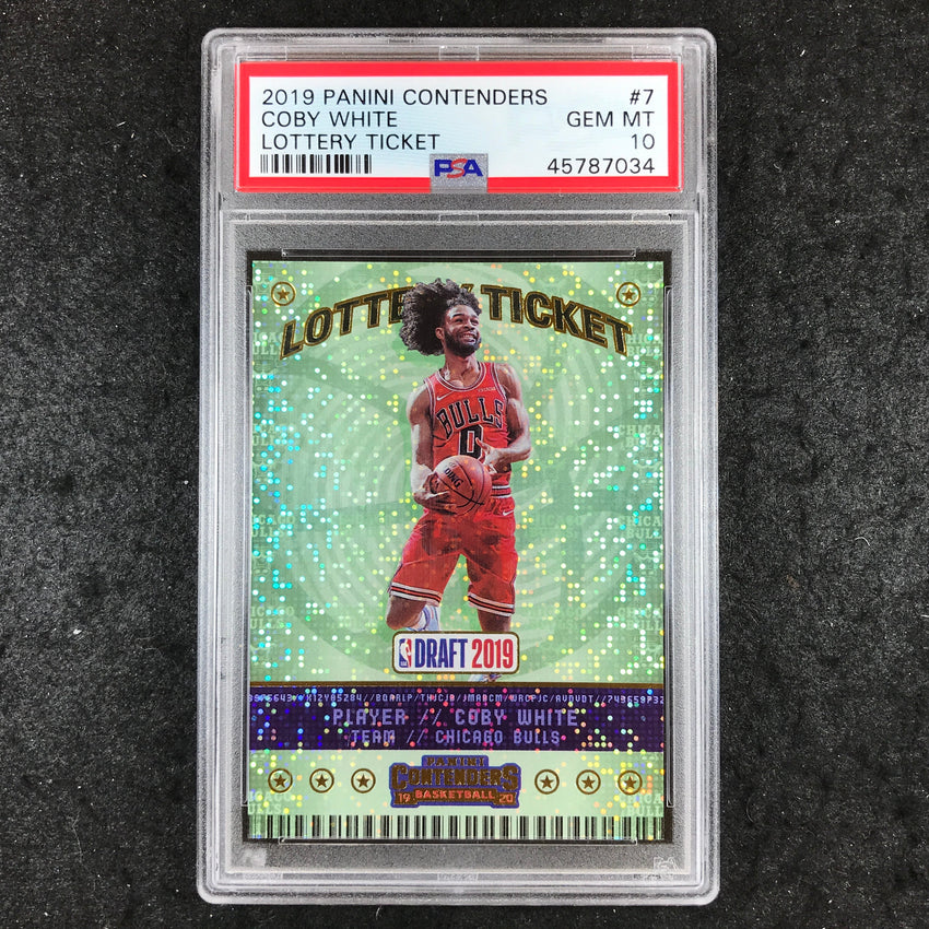 2019 Panini Contenders COBY WHITE Rookie Lottery Ticket #7 PSA 10 (034)
