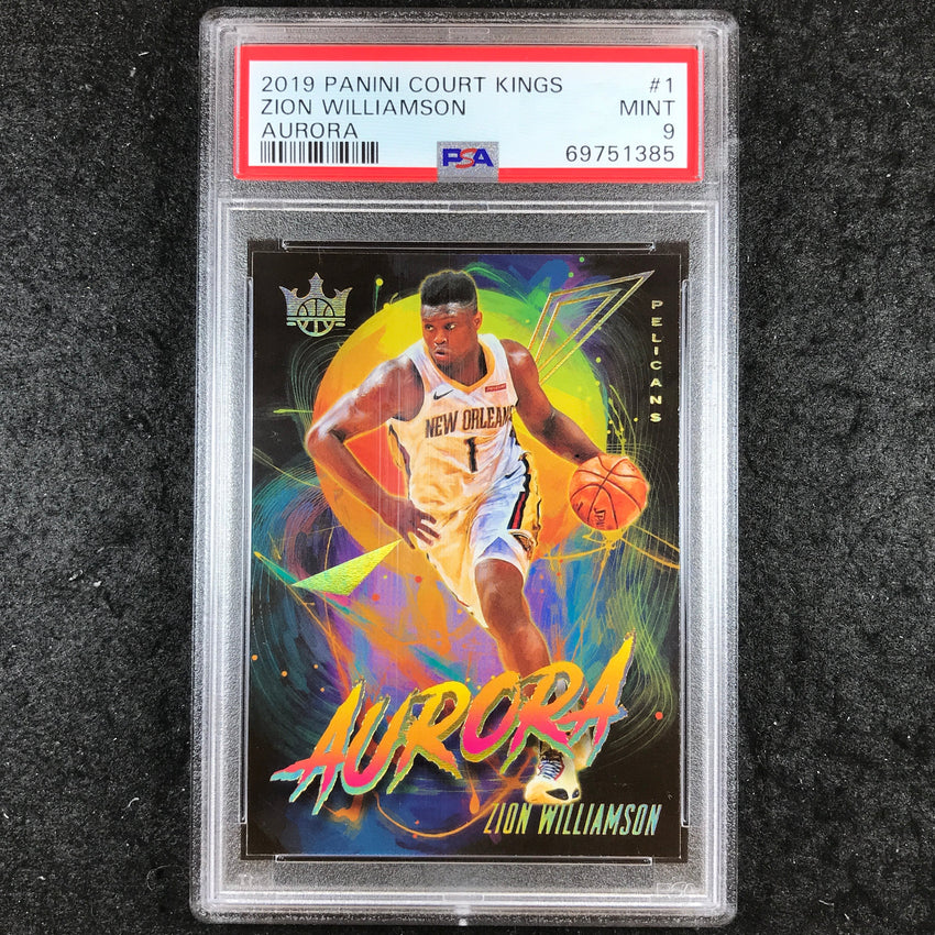 2019 Court Kings ZION WILLIAMSON Rookie Aurora #1 PSA 9 (385)