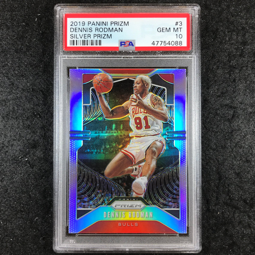 2019 Panini Prizm DENNIS RODMAN Silver Prizm #3 PSA 10 (088)