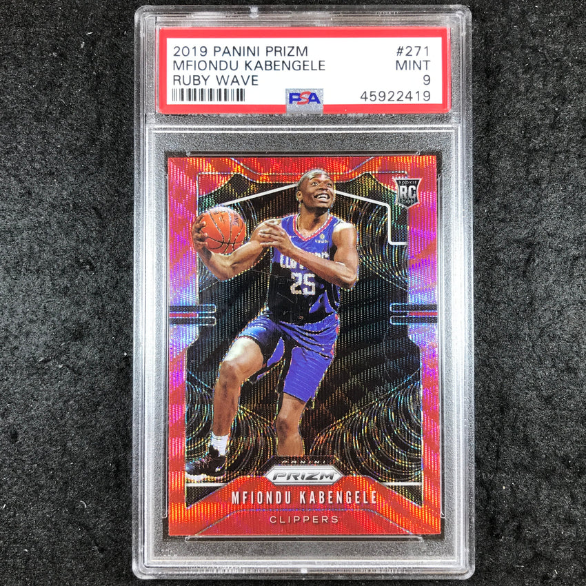 2019 Panini Prizm MFIONDU KABENGELE Rookie Ruby Wave #271 PSA 9 (419)
