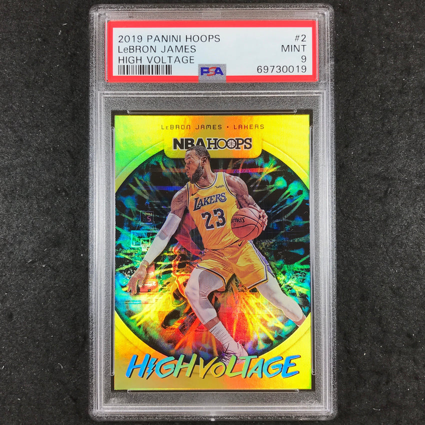 2019 Hoops LEBRON JAMES High Voltage #2 PSA 9 (019)