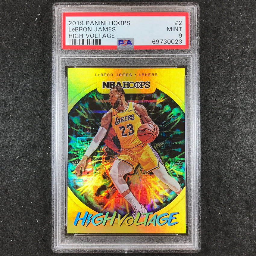 2019 Hoops LEBRON JAMES High Voltage #2 PSA 9 (023)