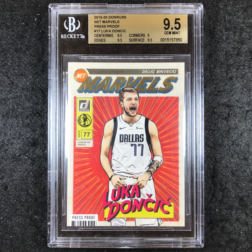 2019 Donruss LUKA DONCIC Net Marvels Press Proof Gold #17 BGS 9.5 (850)