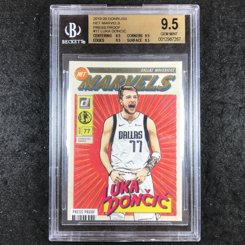 2019 Donruss LUKA DONCIC Net Marvels Press Proof Gold #17 BGS 9.5 (267)