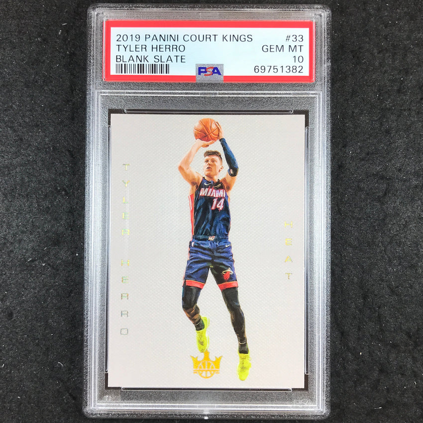 2019 Panini Court Kings TYLER HERRO Rookie Blank Slate #33 PSA 10 (382)