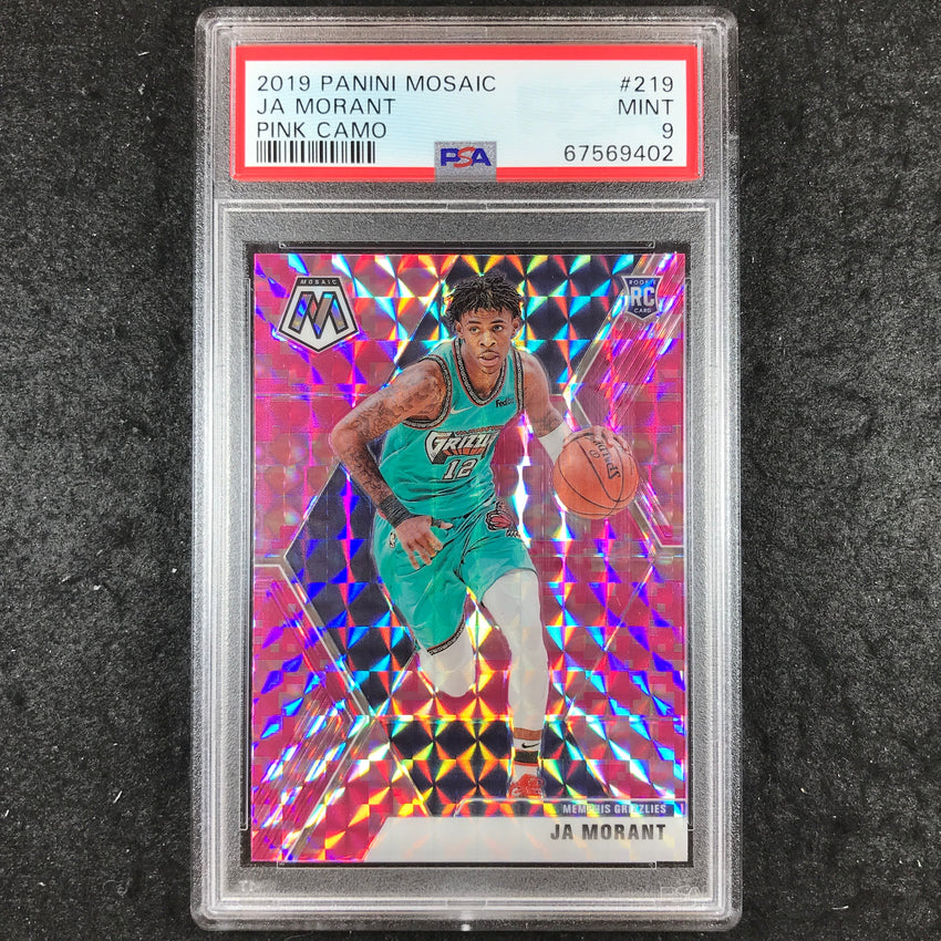 2019 Mosaic JA MORANT Rookie Pink Camo #219 PSA 9 (402)