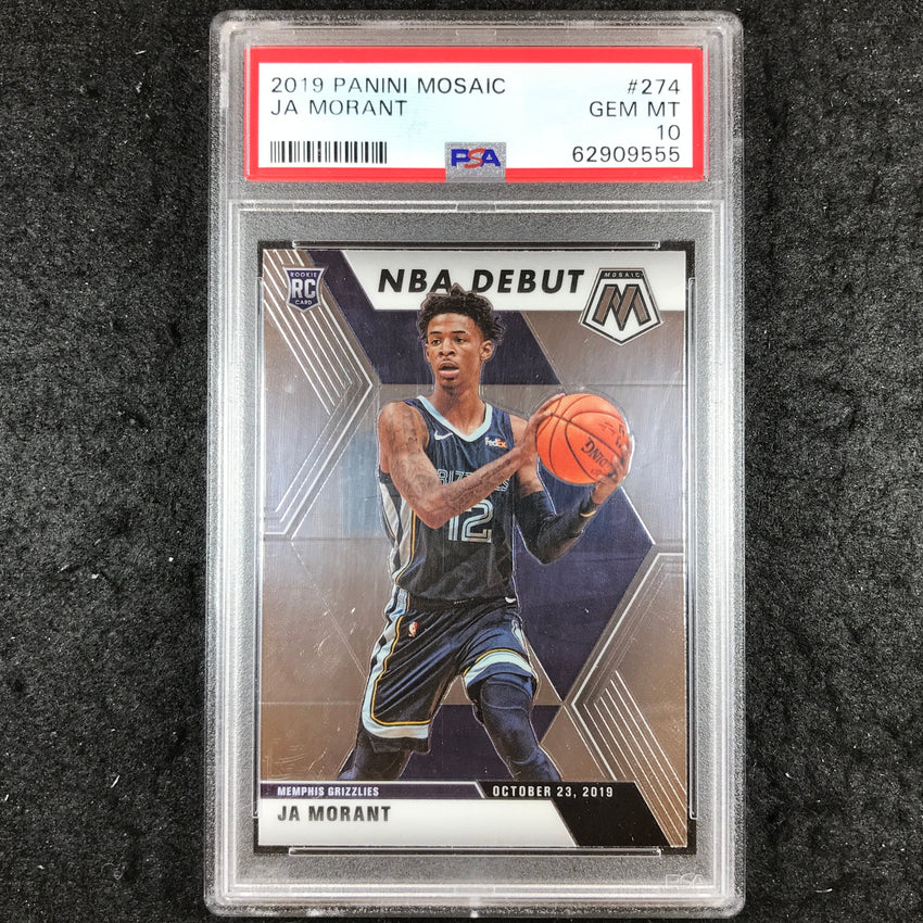 2019 Mosaic JA MORANT Rookie NBA Debut #274 PSA 10 (555)