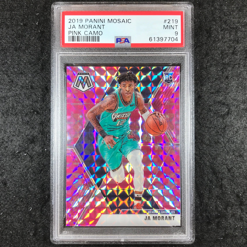 2019 Mosaic JA MORANT Rookie Pink Camo #219 PSA 9 (704)