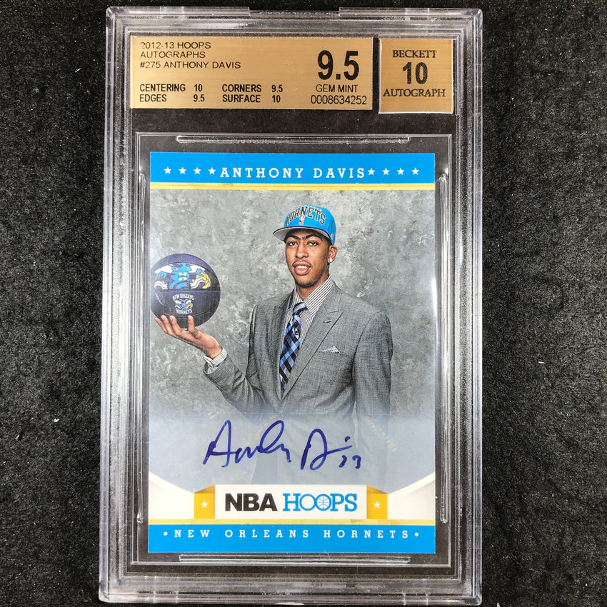 2012 Hoops ANTHONY DAVIS Rookie Autographs #275 BGS 9.5/10 (252)