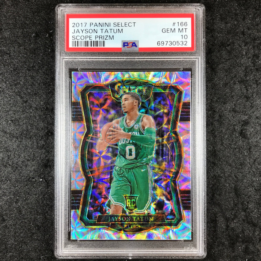 2017 Panini Select JAYSON TATUM Rookie Scope Prizm #166 PSA 10 (532)