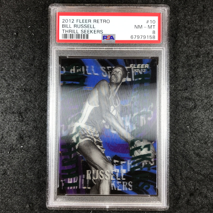 2012 Fleer Retro BILL RUSSELL Thrill Seekers #10 PSA 8 (158)