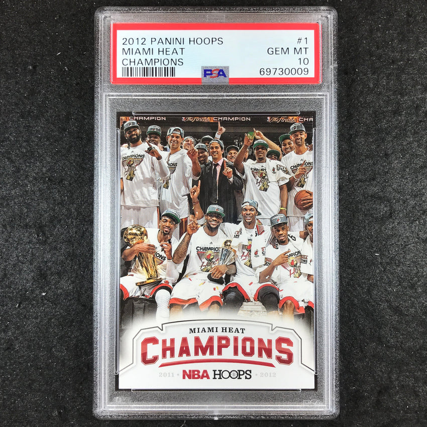 2012 Panini Hoops MIAMI HEAT Champions #1 PSA 10 (009)