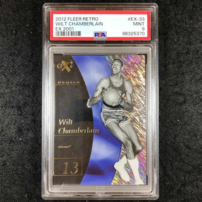 2012 Fleer Retro WILT CHAMBERLAIN EX 2001 #EX-33 PSA 9 (370)