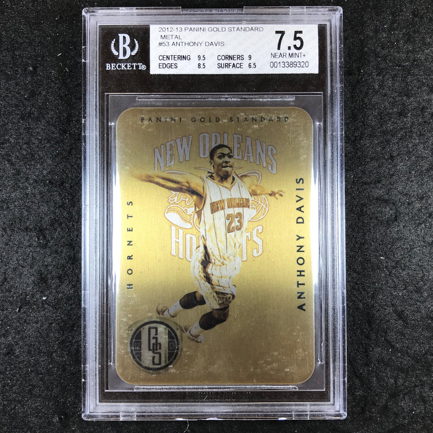 2012 Panini Gold Standard ANTHONY DAVIS Rookie Metal #53 BGS 7.5 (320)