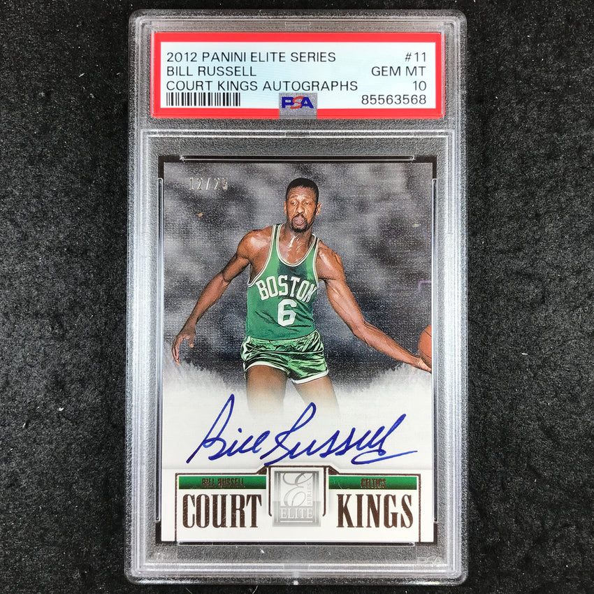 2012 Panini Elite Series BILL RUSSELL Court Kings Auto 12/25 #11 PSA 10 (568)