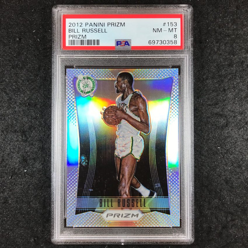 2012 Panini Prizm BILL RUSSELL Silver Prizm #153 PSA 8 (358)