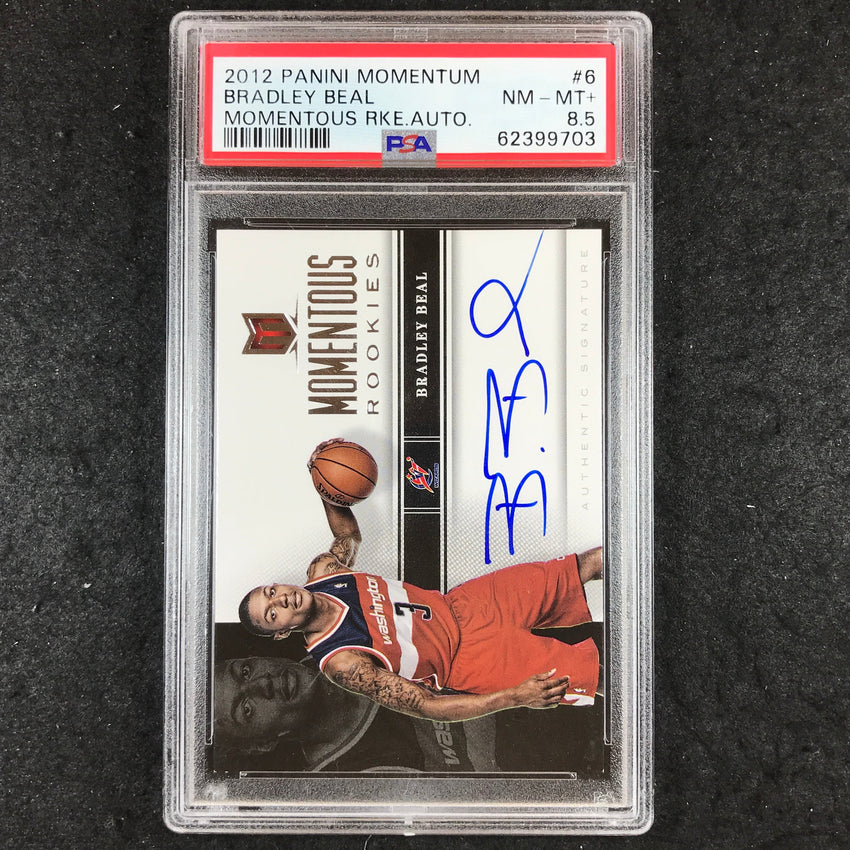 2012 Panini Momentum BRADLEY BEAL Momentous Rookie Auto #6 PSA 8.5 (703)