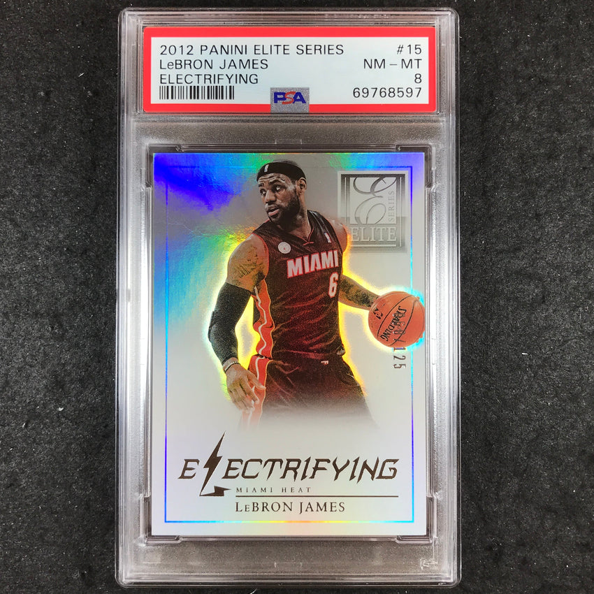 2012 Panini Elite Series LEBRON JAMES Electrifying 60/125 #15 PSA 8 (597)