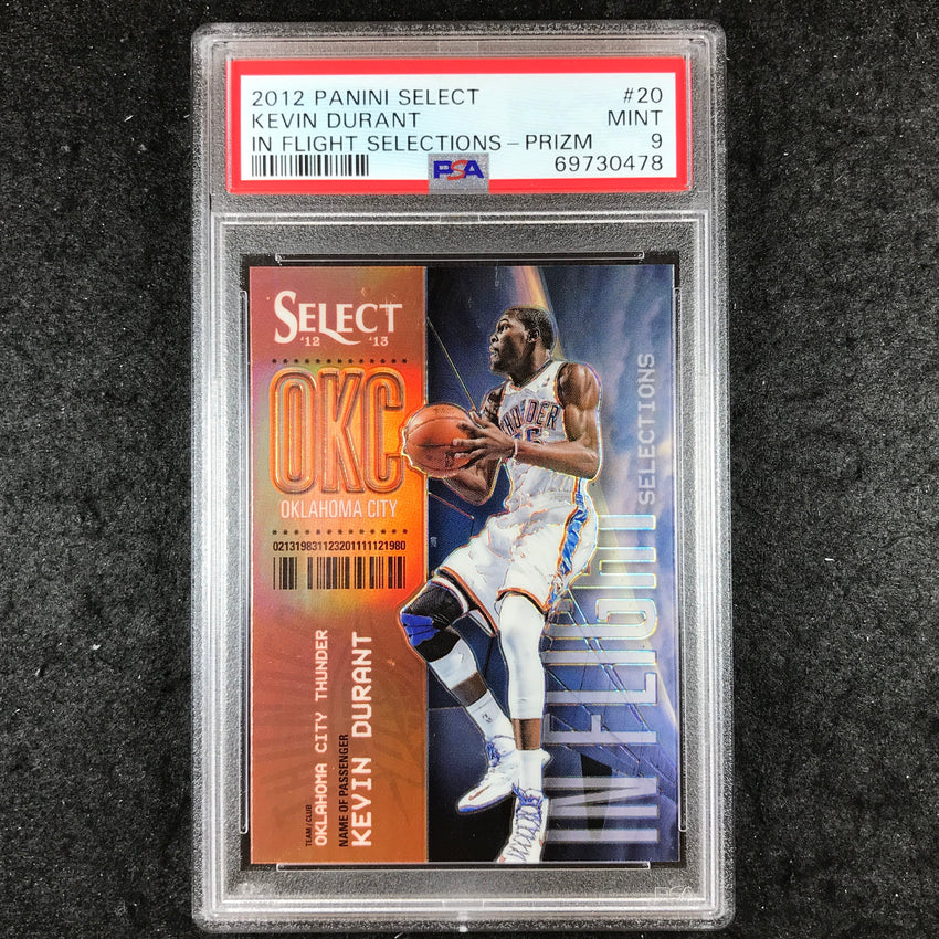 2012 Panini Select IKEVIN DURANT In Flight Selections Prizm #20 PSA 9 (478)