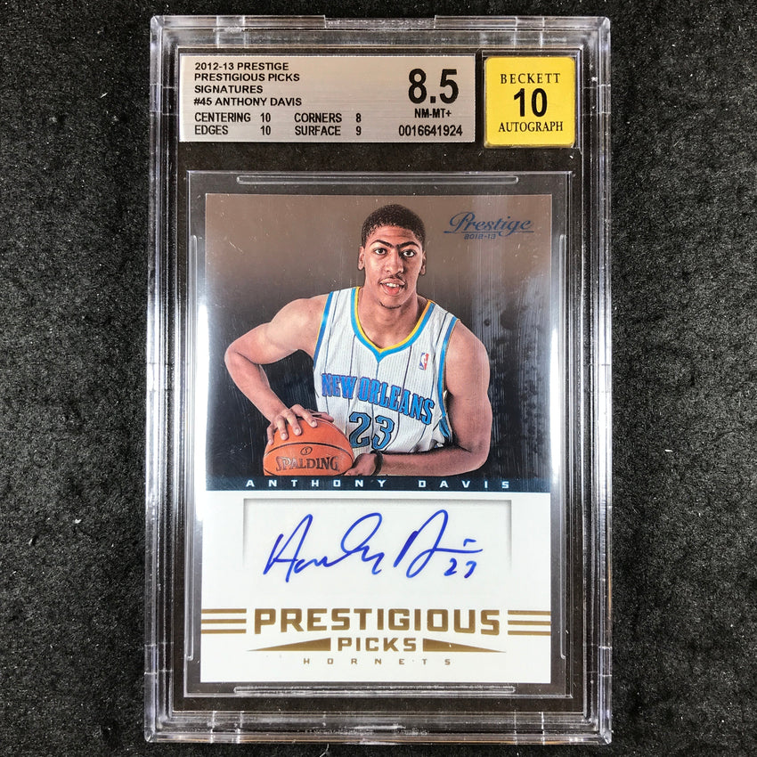 2012 Prestige ANTHONY DAVIS Prestigious Picks Rookie Auto #45 BGS 8.5/10 (924)