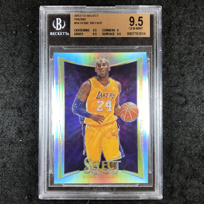 2012 Select KOBE BRYANT Silver Prizm #54 BGS 9.5 (014)