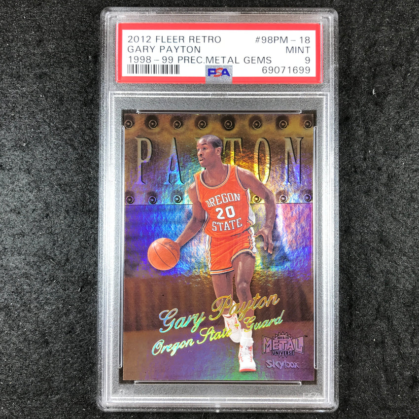 2012 Fleer Retro GARY PAYTON 98-99 Precious Metal Gems 34/50 8 PSA 9 (699)