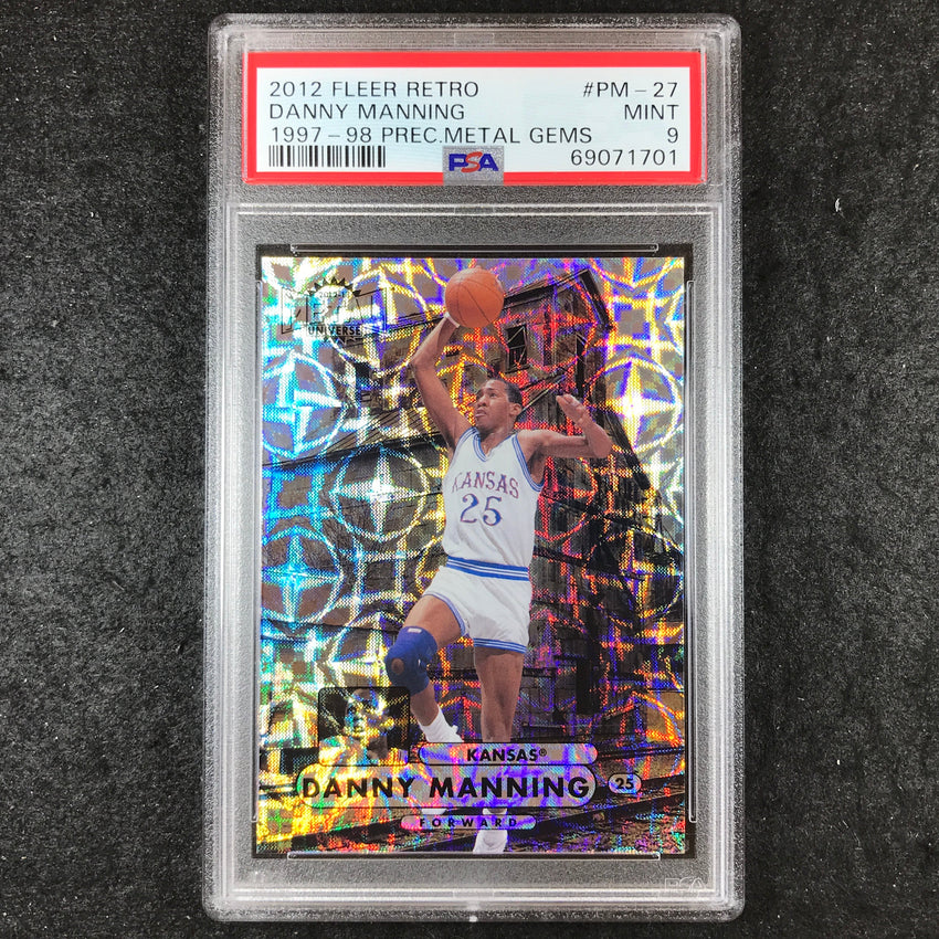 2012 Fleer Retro DANNY MANNING 1997-98 Precious Metal Gems 29/100 PSA 9 (701)