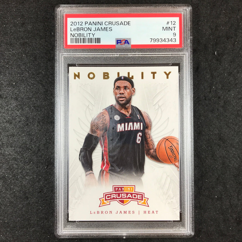 2012 Panini Crusade LEBRON JAMES Nobility #12 PSA 9 (343)