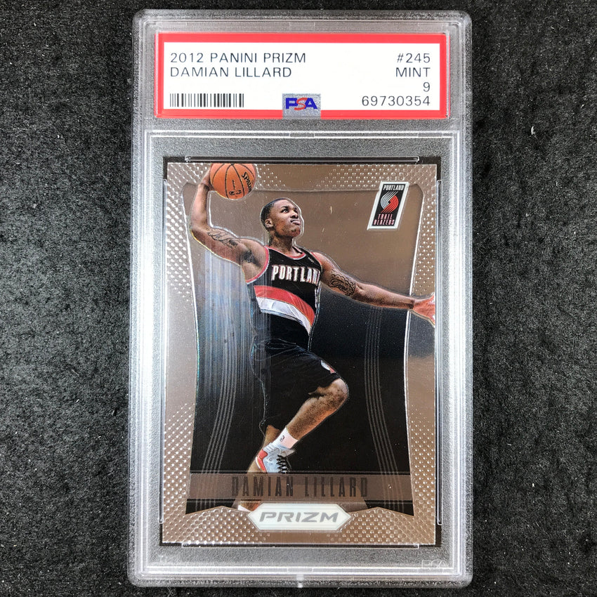 2012 Prizm DAMIAN LILLARD Base #245 PSA 9 (354)